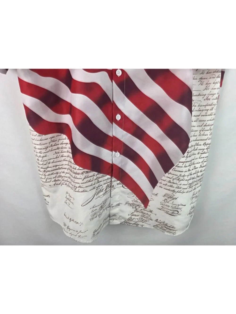 Arvil Hill Men's Shirt Size Large Patriotic USA America Flag Button Down Top